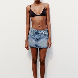 ZARA denim mini skirt